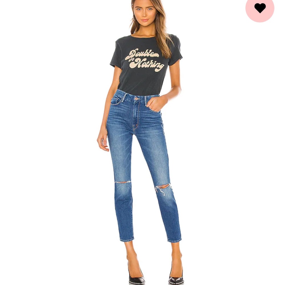 MOTHER High Waisted Looker Ankle in Gold Rush Baby